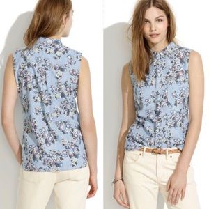 Madewell | ‘Rose Sketch” Chambray Sleeveless Top